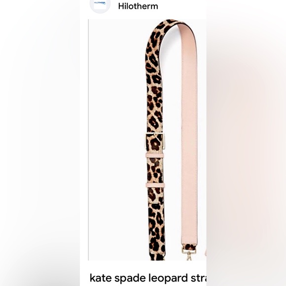 KATE SPADE Gorgeous blush leather/animal print adjustable bagstrap gold hardware - Picture 1 of 4
